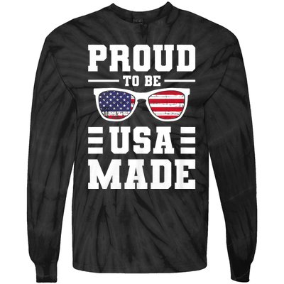 Proud To Be Usa Made Usa America Tie-Dye Long Sleeve Shirt