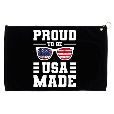 Proud To Be Usa Made Usa America Grommeted Golf Towel