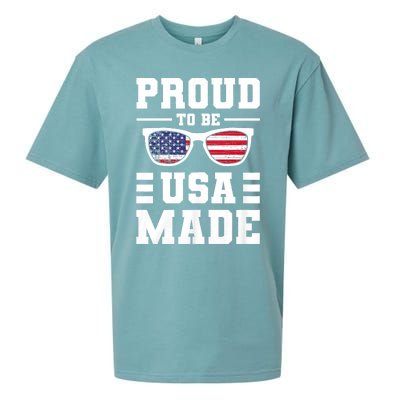 Proud To Be Usa Made Usa America Sueded Cloud Jersey T-Shirt