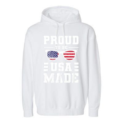 Proud To Be Usa Made Usa America Garment-Dyed Fleece Hoodie