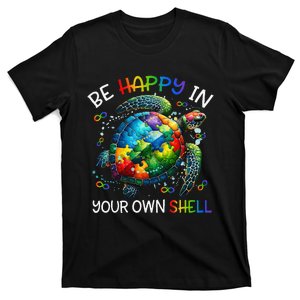 Puzzle Turtle Be Happy In Your Own Shell Autism Awareness Gift T-Shirt