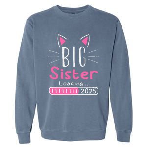 Promoted To Big Sister 2025 Im Going To Be A Big Sister 2025 Gift Garment-Dyed Sweatshirt