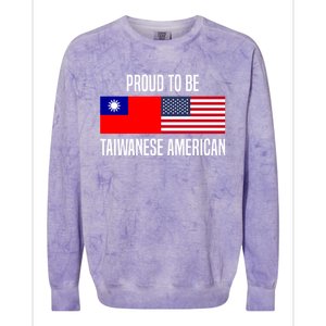 Proud To Be Taiwanese American Gift Colorblast Crewneck Sweatshirt