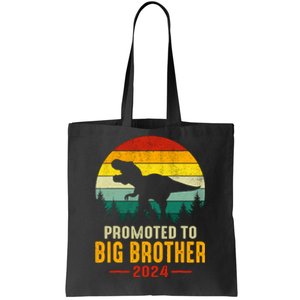 Promoted To Big Brother 2024 Dinosaur Family Matching Trex Tote Bag