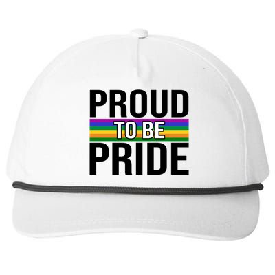 Proud To Be Pride Snapback Five-Panel Rope Hat