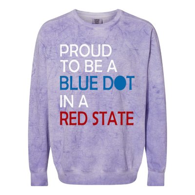 Proud To Be A Blue Dot In A Red State Vote Kamala Colorblast Crewneck Sweatshirt