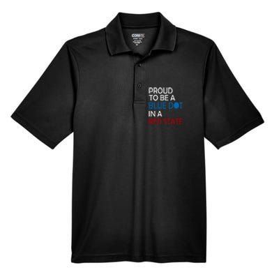 Proud To Be A Blue Dot In A Red State Vote Kamala Men's Origin Performance Pique Polo