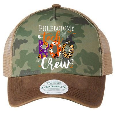 Phlebotomy Tech Boo Crew Ghost Halloween Technician Matching Legacy Tie Dye Trucker Hat