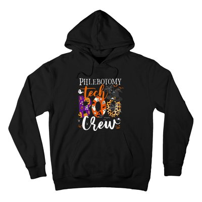 Phlebotomy Tech Boo Crew Ghost Halloween Technician Matching Hoodie