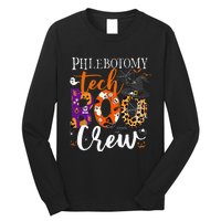 Phlebotomy Tech Boo Crew Ghost Halloween Technician Matching Long Sleeve Shirt