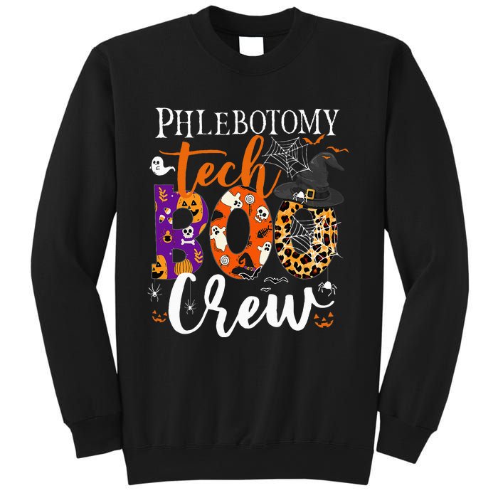 Phlebotomy Tech Boo Crew Ghost Halloween Technician Matching Sweatshirt