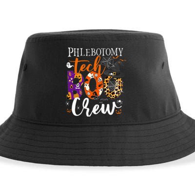 Phlebotomy Tech Boo Crew Ghost Halloween Technician Matching Sustainable Bucket Hat