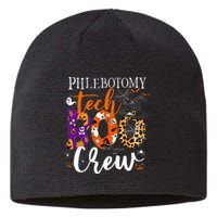 Phlebotomy Tech Boo Crew Ghost Halloween Technician Matching Sustainable Beanie