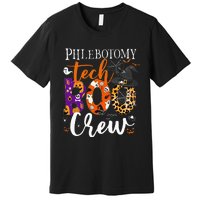 Phlebotomy Tech Boo Crew Ghost Halloween Technician Matching Premium T-Shirt