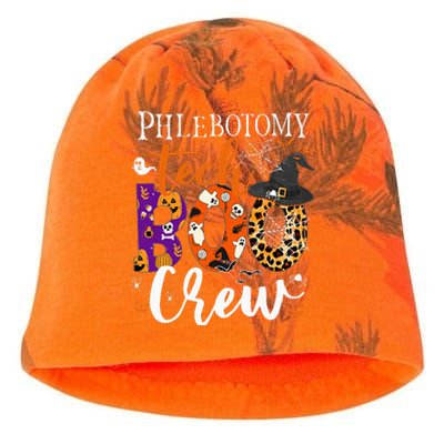 Phlebotomy Tech Boo Crew Ghost Halloween Technician Matching Kati - Camo Knit Beanie