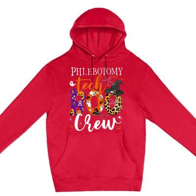 Phlebotomy Tech Boo Crew Ghost Halloween Technician Matching Premium Pullover Hoodie