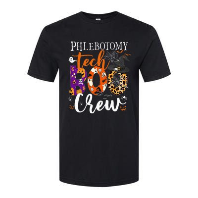 Phlebotomy Tech Boo Crew Ghost Halloween Technician Matching Softstyle CVC T-Shirt