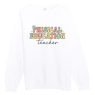 PE Teacher Back to School Physical Education Teacher Premium Crewneck Sweatshirt