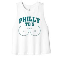 Phily Tds Boobs Women's Racerback Cropped Tank