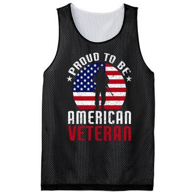 Proud To Be American Veteran USA Flag Proud American Veteran Mesh Reversible Basketball Jersey Tank