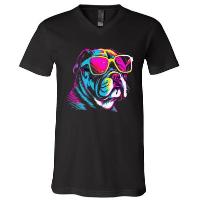 Proud To Be A Bulldog Lover V-Neck T-Shirt