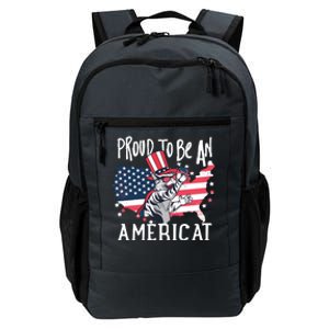 Proud To Be Americat Funny Cat American Illustration Gift Daily Commute Backpack