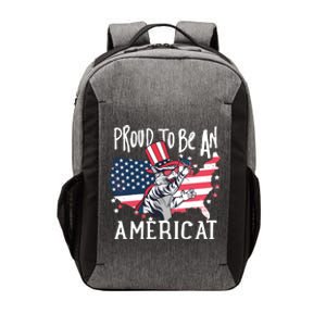 Proud To Be Americat Funny Cat American Illustration Gift Vector Backpack