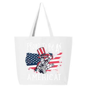 Proud To Be Americat Funny Cat American Illustration Gift 25L Jumbo Tote