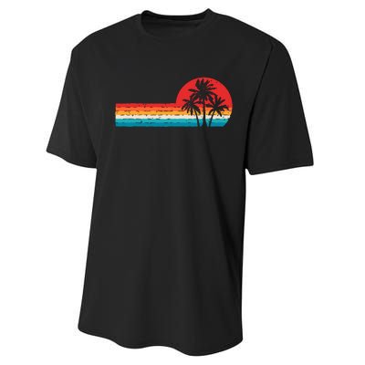 Palm Tree Beach Holiday Summer Vacation Palm Tree Performance Sprint T-Shirt