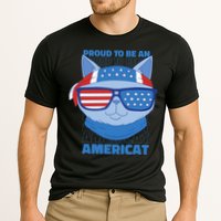 Proud To Be An Americat 4th Of July Americat US Flag Cooling Performance Crew T-Shirt