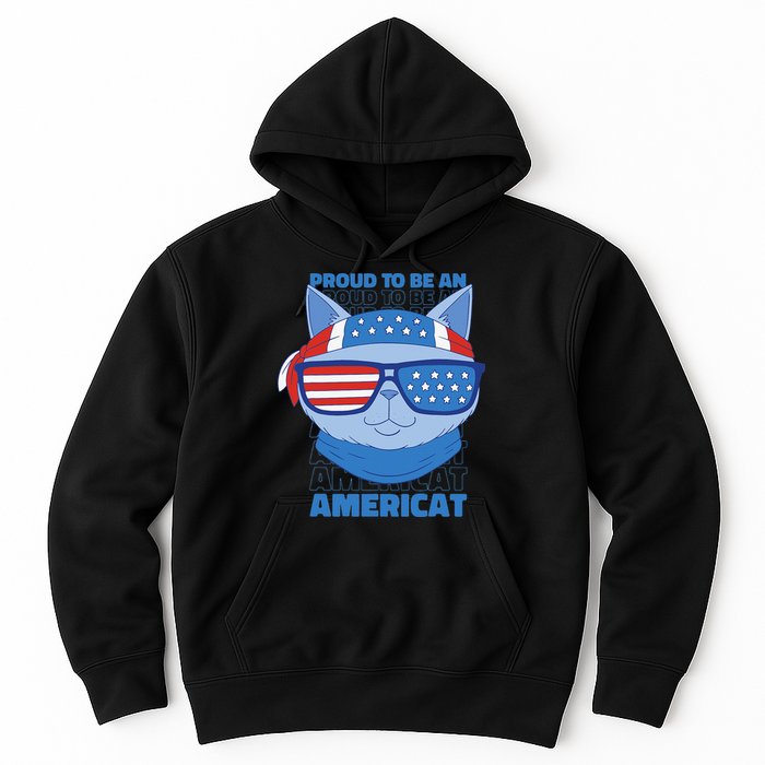 Proud To Be An Americat 4th Of July Americat US Flag Hoodie