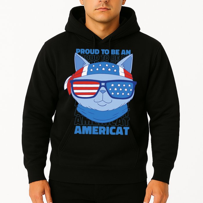 Proud To Be An Americat 4th Of July Americat US Flag Hoodie