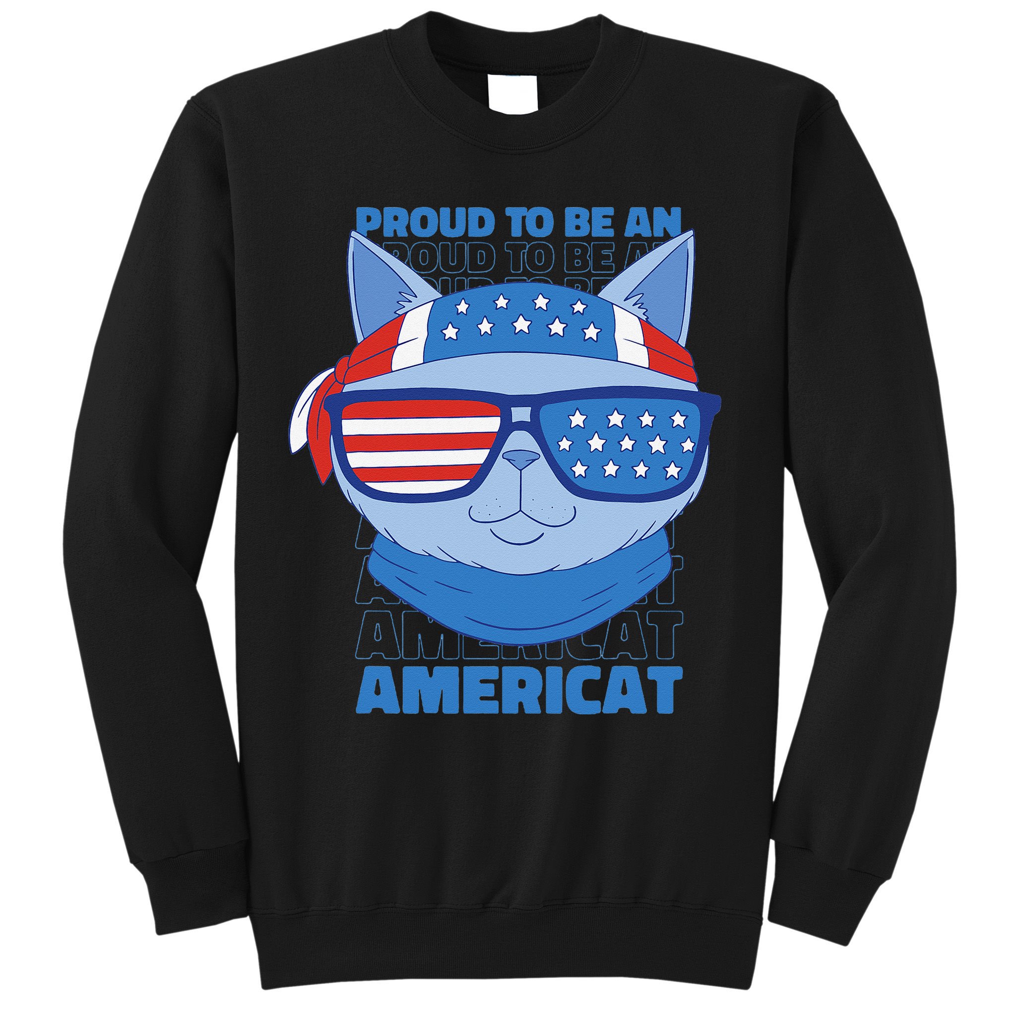 Proud To Be An Americat 4th Of July Americat US Flag Sweatshirt