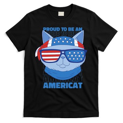 Proud To Be An Americat 4th Of July Americat US Flag T-Shirt