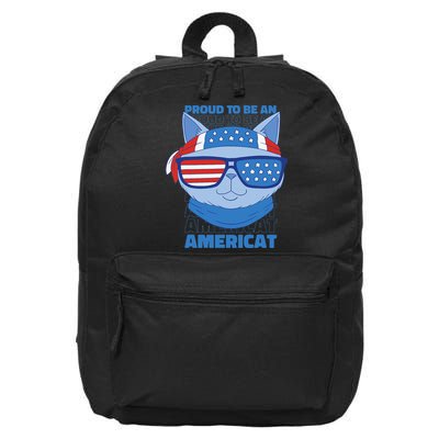 Proud To Be An Americat 4th Of July Americat US Flag 16 in Basic Backpack
