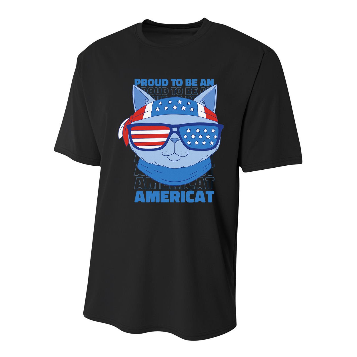 Proud To Be An Americat 4th Of July Americat US Flag Youth Performance Sprint T-Shirt