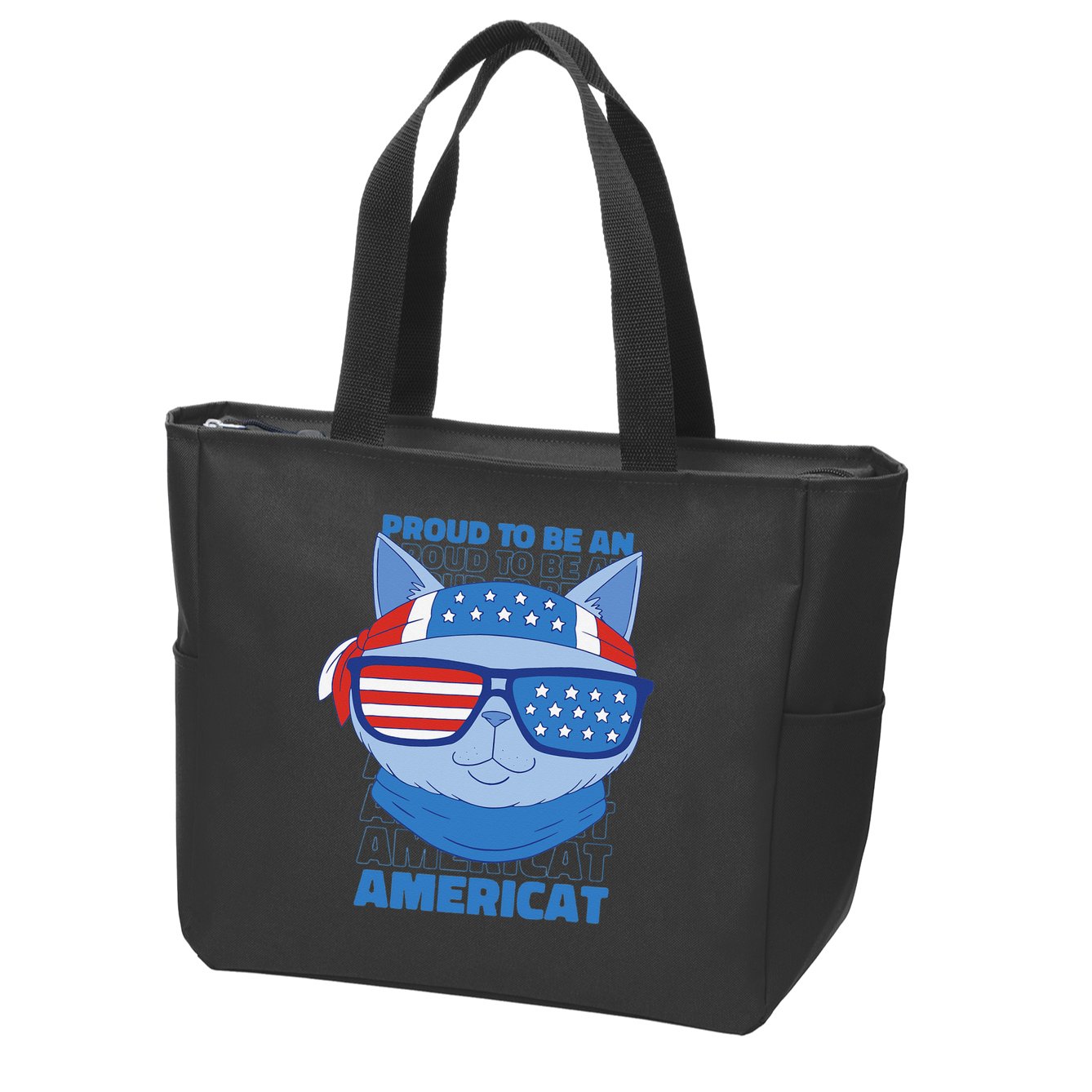 Proud To Be An Americat 4th Of July Americat US Flag Zip Tote Bag