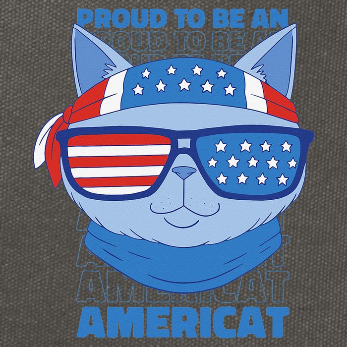 Proud To Be An Americat 4th Of July Americat US Flag Cotton Canvas Backpack