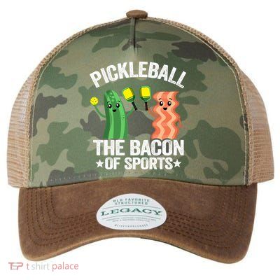 Pickleball The Bacon Of Sports Vintage Pickle Ball Gift Legacy Tie Dye Trucker Hat