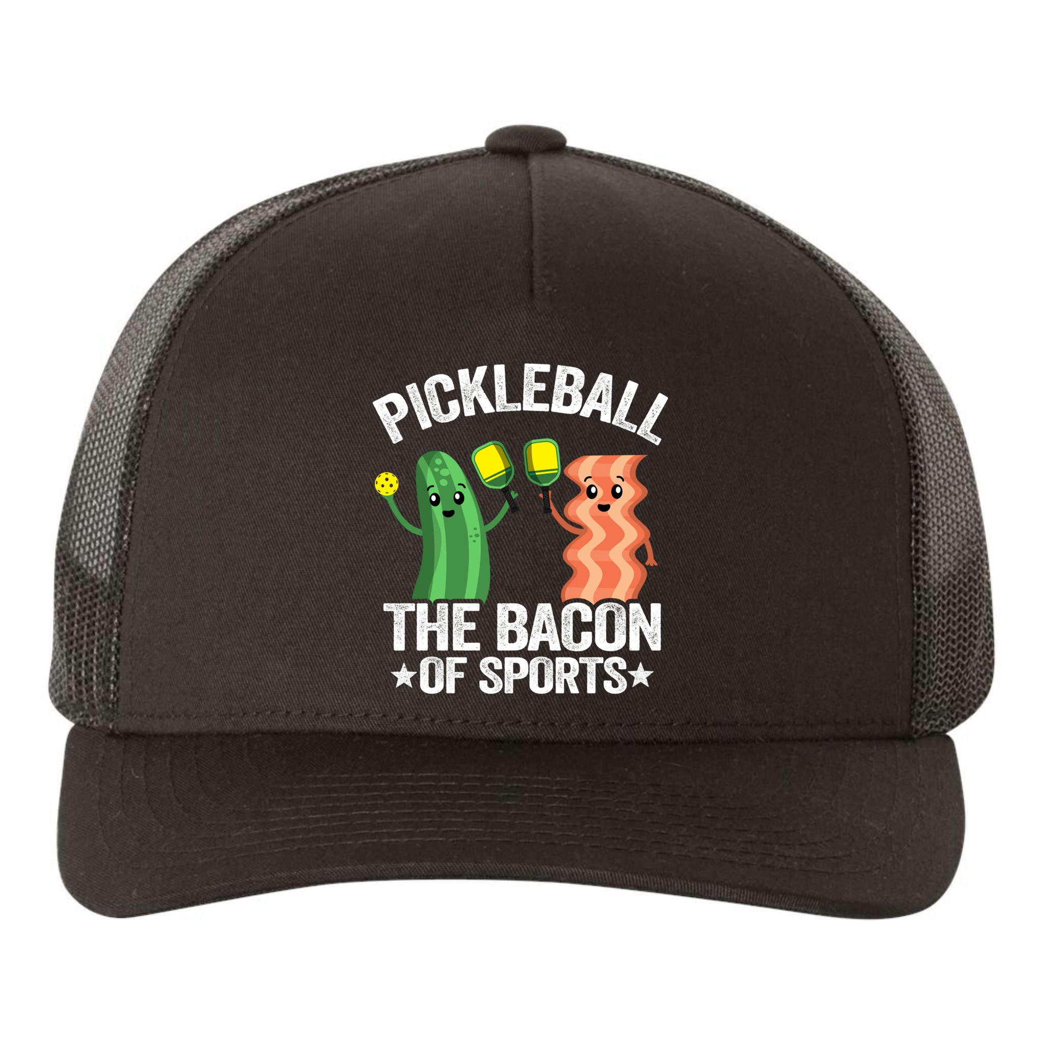 Pickleball The Bacon Of Sports Vintage Pickle Ball Gift Yupoong Adult 5-Panel Trucker Hat