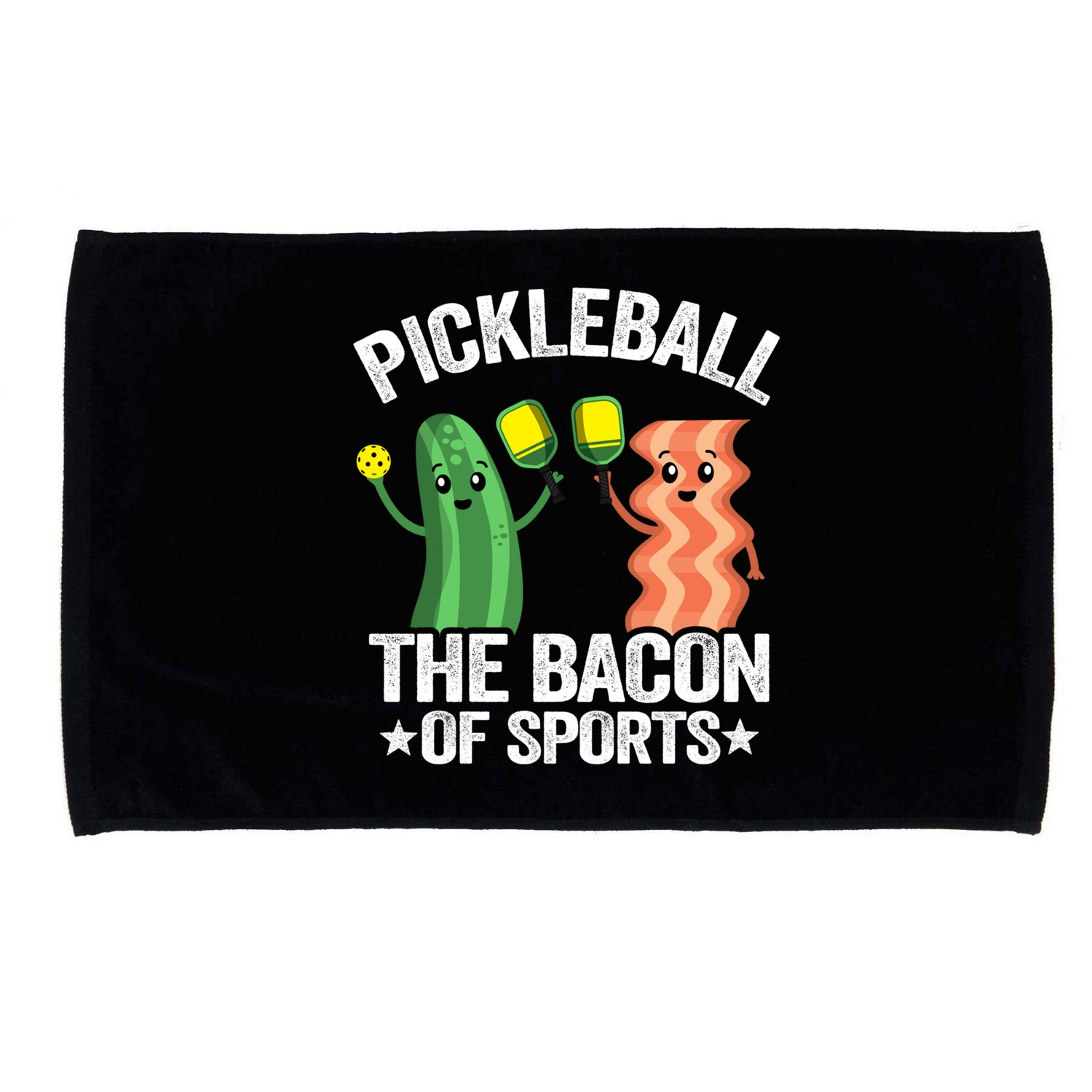 Pickleball The Bacon Of Sports Vintage Pickle Ball Gift Microfiber Hand Towel