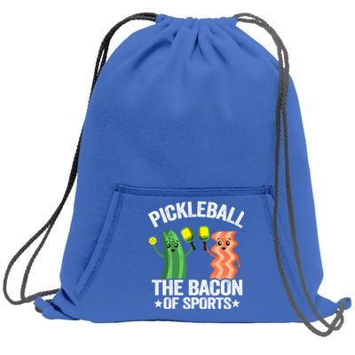 Pickleball The Bacon Of Sports Vintage Pickle Ball Gift Sweatshirt Cinch Pack Bag