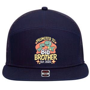 Promoted To Big Brother 2025 Dinosaur Trex Boy 7 Panel Mesh Trucker Snapback Hat