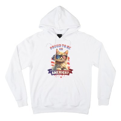 Proud To Be Americat Cute Cat Usa Hoodie