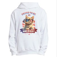 Proud To Be Americat Cute Cat Usa Urban Pullover Hoodie