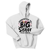 Promoted To Big Sister 2024 Cute Big Sister Kids Floral Kids Hoodie