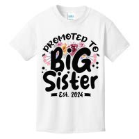 Promoted To Big Sister 2024 Cute Big Sister Kids Floral Kids T-Shirt