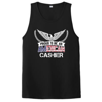 Proud To Be An American Cashier Gift PosiCharge Competitor Tank