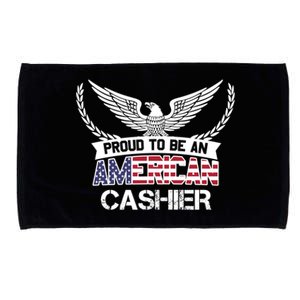 Proud To Be An American Cashier Gift Microfiber Hand Towel