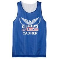 Proud To Be An American Cashier Gift Mesh Reversible Basketball Jersey Tank